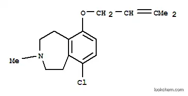 Molecular Structure of 110857-22-2 (6-chloro-3-methyl-9-[(3-methylbut-2-en-1-yl)oxy]-2,3,4,5-tetrahydro-1H-3-benzazepine)