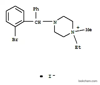 Molecular Structure of 111383-77-8 (4-[(2-bromophenyl)(phenyl)methyl]-1-ethyl-1-methylpiperazin-1-ium iodide)