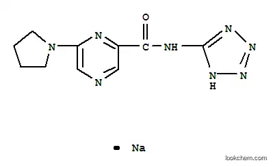 Molecular Structure of 111391-26-5 (sodium 6-(pyrrolidin-1-yl)-N-(2H-tetrazol-5-yl)pyrazine-2-carboximidate)