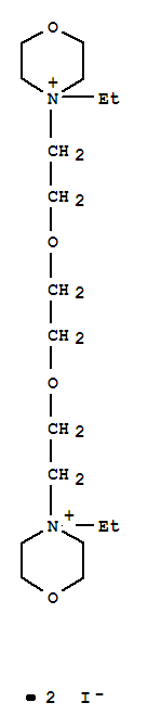Molecular Structure of 111414-36-9 (4,4'-[Ethylenebis(oxyethylene)]bis[4-ethylmorpholiniumiodide] (6CI))