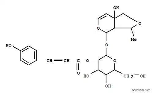 Molecular Structure of 111466-44-5 (b-D-Glucopyranoside,(1aR,1bS,2S,5aS,6aS)-1a,1b,2,5a,6,6a-hexahydro-5a-hydroxy-1a-methyloxireno[4,5]cyclopenta[1,2-c]pyran-2-yl,2-[(2Z)-3-(4-hydroxyphenyl)-2-propenoate] (9CI))