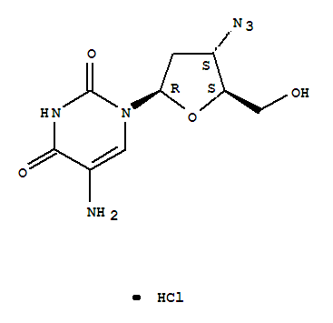 Molecular Structure of 111495-87-5 (Uridine,5-amino-3'-azido-2',3'-dideoxy-, monohydrochloride (9CI))