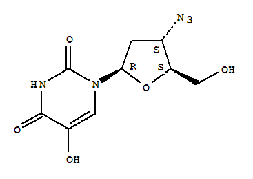 Molecular Structure of 111495-90-0 (Uridine,3'-azido-2',3'-dideoxy-5-hydroxy-)
