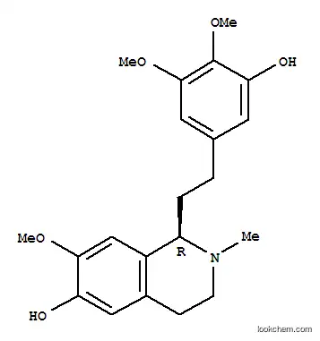 Molecular Structure of 111509-11-6 ((1R)-1-[2-(3-hydroxy-4,5-dimethoxyphenyl)ethyl]-7-methoxy-2-methyl-1,2,3,4-tetrahydroisoquinolin-6-ol)