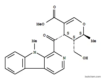 Molecular Structure of 111509-15-0 (methyl (2S,3S,4S)-3-(hydroxymethyl)-2-methyl-4-[(9-methyl-9H-beta-carbolin-1-yl)carbonyl]-3,4-dihydro-2H-pyran-5-carboxylate)