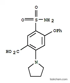 Molecular Structure of 111681-90-4 (Benzoic acid,5-(aminosulfonyl)-4-phenoxy-2-(1-pyrrolidinyl)-)