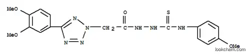 Molecular Structure of 111897-72-4 (2-{[5-(3,4-dimethoxyphenyl)-2H-tetrazol-2-yl]acetyl}-N-(4-methoxyphenyl)hydrazinecarbothioamide)