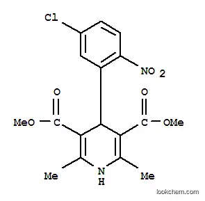 Molecular Structure of 111990-23-9 (3,5-Pyridinedicarboxylicacid, 4-(5-chloro-2-nitrophenyl)-1,4-dihydro-2,6-dimethyl-, 3,5-dimethyl ester)
