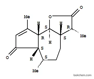 Molecular Structure of 112001-11-3 (Azuleno[4,5-b]furan-2,7-dione,3,3a,4,5,6,6a,9a,9b-octahydro-3,6,9-trimethyl-, (3R,3aS,6S,6aS,9aR,9bS)-)