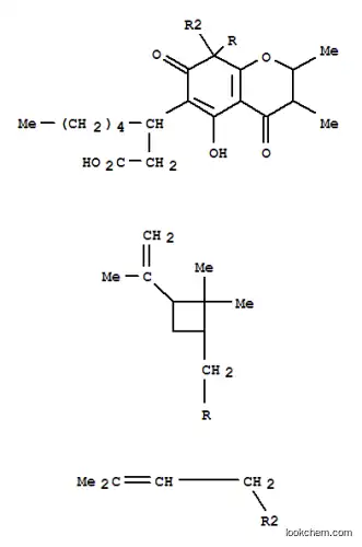 2H-1-Benzopyran-6-propanoicacid,8-[[2,2-dimethyl-3-(1-methylethenyl)cyclobutyl]methyl]-3,4,7,8-tetrahydro-5-hydroxy-2,3-dimethyl-8-(3-methyl-2-butenyl)-4,7-dioxo-b-pentyl- (9CI)