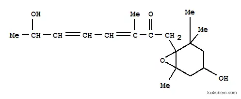 Molecular Structure of 112727-21-6 (3,5-Octadien-2-one,7-hydroxy-1-(4-hydroxy-2,2,6-trimethyl-7-oxabicyclo[4.1.0]hept-1-yl)-3-methyl-(9CI))