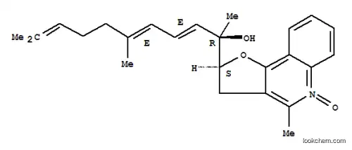 Molecular Structure of 113366-12-4 (Furo[3,2-c]quinoline-2-methanol,a-[(1E,3E)-4,8-dimethyl-1,3,7-nonatrien-1-yl]-2,3-dihydro-a,4-dimethyl-, 5-oxide, (aR,2S)-rel-)