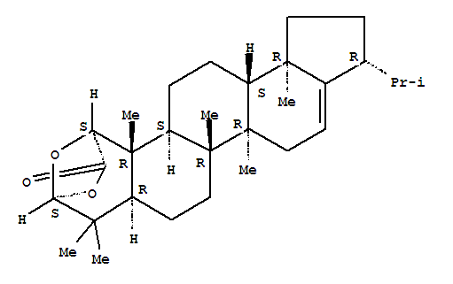 Molecular Structure of 113807-97-9 (2'H-18-Norpregna-3,12-dieno[4,3-c]pyran-2'-carboxylicacid, 3,4,5',6'-tetrahydro-6'-hydroxy-4,5',5',9,14,20-hexamethyl-, g-lactone, (2'b,3b,4a,5b,6'b,8a,9b,10a,14b)- (9CI))