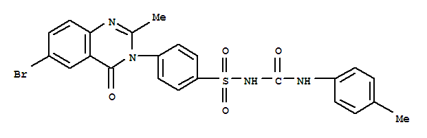 4-(6-BROMO-2-METHYL-4-OXO-3(4H)-QUINAZOLINYL)-N-(((4-METHYLPHENYL)AMINO)CARBONYL)BENZENESULFONAMIDE
