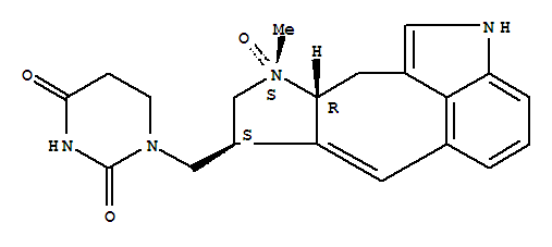 Molecular Structure of 113869-46-8 (2,4(1H,3H)-Pyrimidinedione,dihydro-1-[[(7S,9S,9aR)-2,7,8,9,9a,10-hexahydro-9-methyl-9-oxidopyrrolo[3',2':5,6]cyclohept[1,2,3-cd]indol-7-yl]methyl]-,(7S,9S,9aR)-)