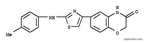 Molecular Structure of 114566-57-3 (6-{2-[(4-methylphenyl)amino]-1,3-thiazol-4-yl}-2H-1,4-benzoxazin-3(4H)-one)