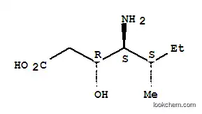 Molecular Structure of 114607-51-1 ((3R,4S,5S)-4-amino-3-hydroxy-5-methylheptanoic acid)