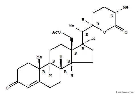 Molecular Structure of 114820-29-0 (Cholest-4-en-26-oicacid, 18-(acetyloxy)-22-hydroxy-3-oxo-, d-lactone, (22R,25S)- (9CI))