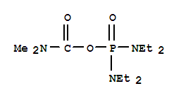 Molecular Structure of 115102-25-5 (Carbamic acid,dimethyl-, anhydride with tetraethylphosphorodiamidic acid (6CI))