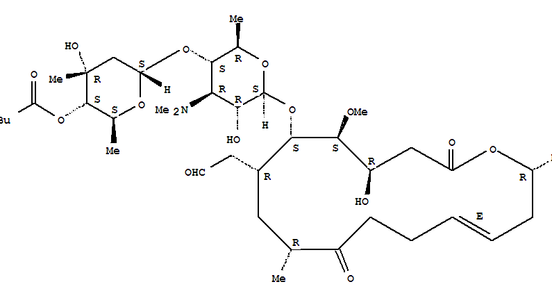 Molecular Structure of 115178-49-9 (Leucomycin V,9-deoxy-10,11-dihydro-9-oxo-, 4B-(3-methylbutanoate) (9CI))
