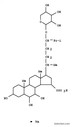 Molecular Structure of 115178-53-5 (Cholestane-3,6,7,15-tetrol,24-(b-D-xylopyranosyloxy)-,15-(hydrogen sulfate), sodium salt (1:1), (3b,5a,6a,7a,15a,24S)-)