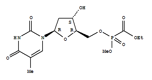 Thymidine, 5'-[methyl(ethoxycarbonyl)phosphonate] (9CI)