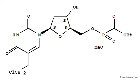 ((1-(5-(2-Chloroethyl)-2,4-dioxo-1,2,3,4-tetrahyropyrimidin-1-yl)-2-deoxy-beta-D-erythro-pentofuranos-5-yl)oxy)methoxyphosphinecarboxylic acid ethyl ester oxide