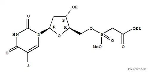 Molecular Structure of 115365-20-3 (Uridine,2'-deoxy-5-iodo-, 5'-[methyl (2-ethoxy-2-oxoethyl)phosphonate] (9CI))