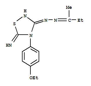 2-Butanone,2-[4-(4-ethoxyphenyl)-4,5-dihydro-5-imino-1,2,4-thiadiazol-3-yl]hydrazone