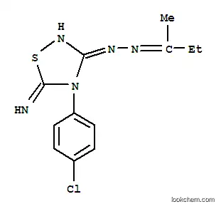 Molecular Structure of 115370-85-9 ((5Z)-3-[(2E)-2-(butan-2-ylidene)hydrazinyl]-4-(4-chlorophenyl)-1,2,4-thiadiazol-5(4H)-imine)
