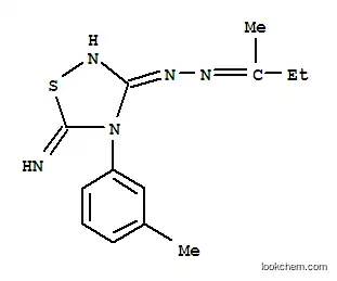 Molecular Structure of 115370-87-1 ((5Z)-3-[(2E)-2-(butan-2-ylidene)hydrazinyl]-4-(3-methylphenyl)-1,2,4-thiadiazol-5(4H)-imine)