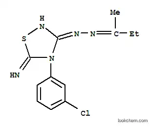 Molecular Structure of 115370-89-3 ((5Z)-3-[(2E)-2-(butan-2-ylidene)hydrazinyl]-4-(3-chlorophenyl)-1,2,4-thiadiazol-5(4H)-imine)