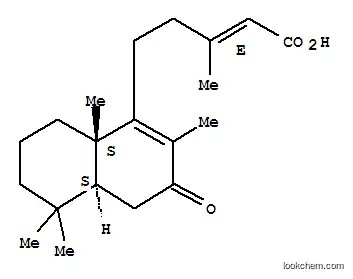 Molecular Structure of 115374-33-9 (2-Pentenoic acid,3-methyl-5-[(4aS,8aS)-3,4,4a,5,6,7,8,8a-octahydro-2,5,5,8a-tetramethyl-3-oxo-1-naphthalenyl]-,(2E)-)