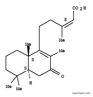 Molecular Structure of 115374-34-0 (2-Pentenoic acid,3-methyl-5-[(4aS,8aS)-3,4,4a,5,6,7,8,8a-octahydro-2,5,5,8a-tetramethyl-3-oxo-1-naphthalenyl]-,(2Z)-)