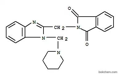 Molecular Structure of 115398-74-8 (2-{[1-(piperidin-1-ylmethyl)-1H-benzimidazol-2-yl]methyl}-1H-isoindole-1,3(2H)-dione)