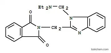 Molecular Structure of 115398-80-6 (2-({1-[(diethylamino)methyl]-1H-benzimidazol-2-yl}methyl)-1H-isoindole-1,3(2H)-dione)