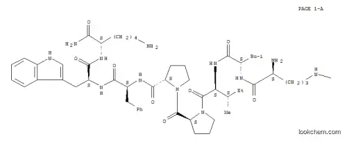 Molecular Structure of 115722-24-2 (N~5~-(diaminomethylidene)-L-ornithyl-L-leucyl-L-isoleucyl-L-prolyl-L-prolyl-L-phenylalanyl-L-tryptophyl-L-lysinamide)