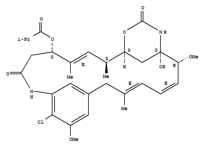 Propanoic acid,2-methyl-,(7R,8S,12S,13S,16S)-21-chloro-8-hydroxy-7,22-dimethoxy-3,13,15-trimethyl-10,18-dioxo-11-oxa-9,19-diazatricyclo[18.3.1.18,12]pentacosa-1(24),3,5,14,20,22-hexaen-16-ylester