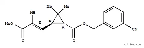 Molecular Structure of 115809-90-0 (3-cyanobenzyl (1R,3R)-3-[(1E)-3-methoxy-2-methyl-3-oxoprop-1-en-1-yl]-2,2-dimethylcyclopropanecarboxylate)