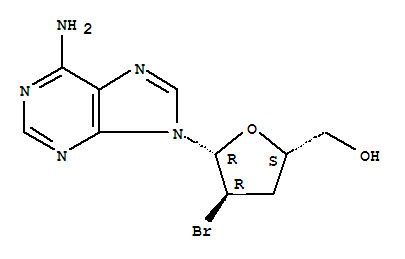 Molecular Structure of 115941-55-4 (Adenosine,2'-bromo-2',3'-dideoxy- (9CI))