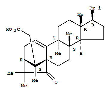 1H-5a,8-Methanocyclohepta[a]cyclopenta[f]naphthalene-13-aceticacid,2,3,3a,3b,4,5,6,7,8,9,10b,11,12,12a-tetradecahydro-3b,7,7,10b,12a,13-hexamethyl-1-(1-methylethyl)-6-oxo-,(1R,3aR,3bS,5aR,8R,10bS,12aR
