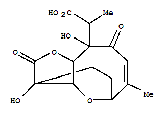 Molecular Structure of 116428-58-1 (3,5-Ethano-2H-furo[3,2-b]oxocin-9-aceticacid, 3,3a,5,8,9,9a-hexahydro-3,9-dihydroxy-a,6-dimethyl-2,8-dioxo-, (aR,3R,3aR,5S,6Z,9R,9aS)-rel-)
