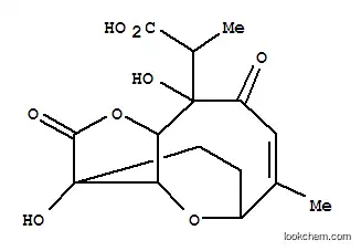 Molecular Structure of 116428-58-1 (3,5-Ethano-2H-furo[3,2-b]oxocin-9-aceticacid, 3,3a,5,8,9,9a-hexahydro-3,9-dihydroxy-a,6-dimethyl-2,8-dioxo-, (aR,3R,3aR,5S,6Z,9R,9aS)-rel-)