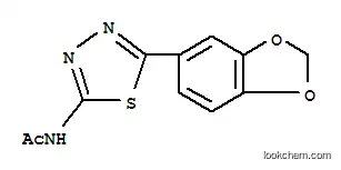 Molecular Structure of 116758-61-3 (N-[5-(1,3-benzodioxol-5-yl)-1,3,4-thiadiazol-2-yl]acetamide)