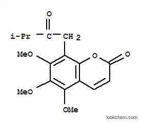 Molecular Structure of 116987-96-3 (2H-1-Benzopyran-2-one,5,6,7-trimethoxy-8-(3-methyl-2-oxobutyl)-)