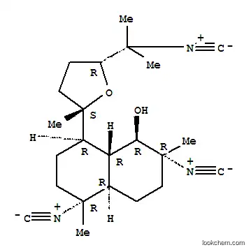 Molecular Structure of 117229-41-1 (1-Naphthalenol,decahydro-2,5-diisocyano-2,5-dimethyl-8-[(2R,5S)-tetrahydro-5-(1-isocyano-1-methylethyl)-2-methyl-2-furanyl]-,(1S,2S,4aS,5S,8S,8aS)-rel-(+)- (9CI))