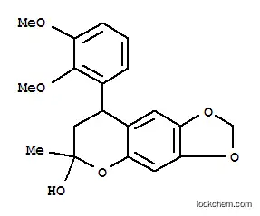 Molecular Structure of 117233-21-3 (8-(2,3-dimethoxyphenyl)-6-methyl-7,8-dihydro-6H-[1,3]dioxolo[4,5-g]chromen-6-ol)