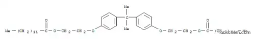 Molecular Structure of 117295-96-2 (Tridecanoic acid,1,1'-[(1-methylethylidene)bis(4,1-phenyleneoxy-2,1-ethanediyl)] ester)