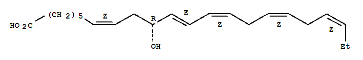 Molecular Structure of 117332-99-7 (7,11,13,16,19-Docosapentaenoicacid, 10-hydroxy-, (7Z,10R,11E,13Z,16Z,19Z)-)
