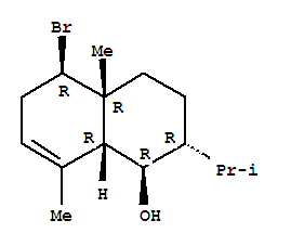 Molecular Structure of 117333-13-8 (1-Naphthalenol,5-bromo-1,2,3,4,4a,5,6,8a-octahydro-4a,8-dimethyl-2-(1-methylethyl)-,(1R,2R,4aR,5R,8aR)-)